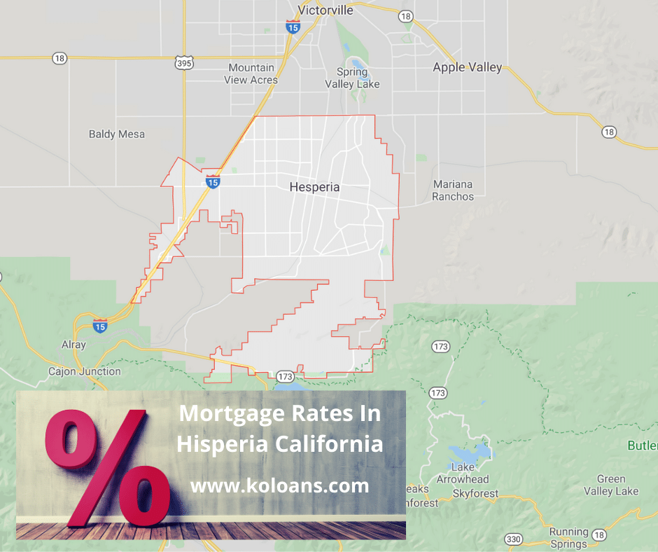 Mortgage rates in Hesperia California
