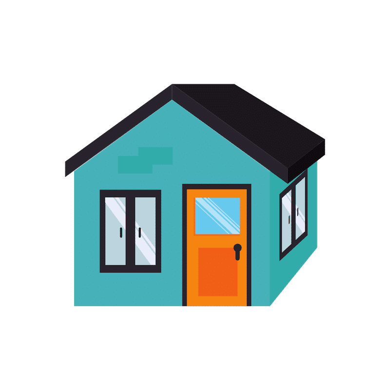 Blue and Orange Home
