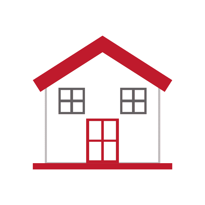 Simple White and Red Home