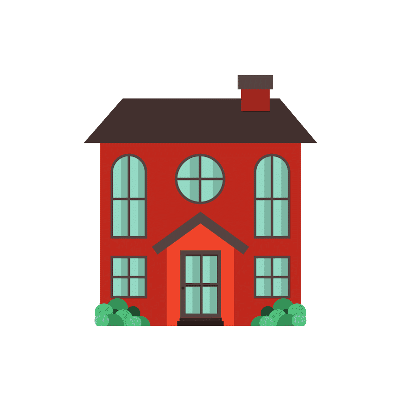 Tall Red Home