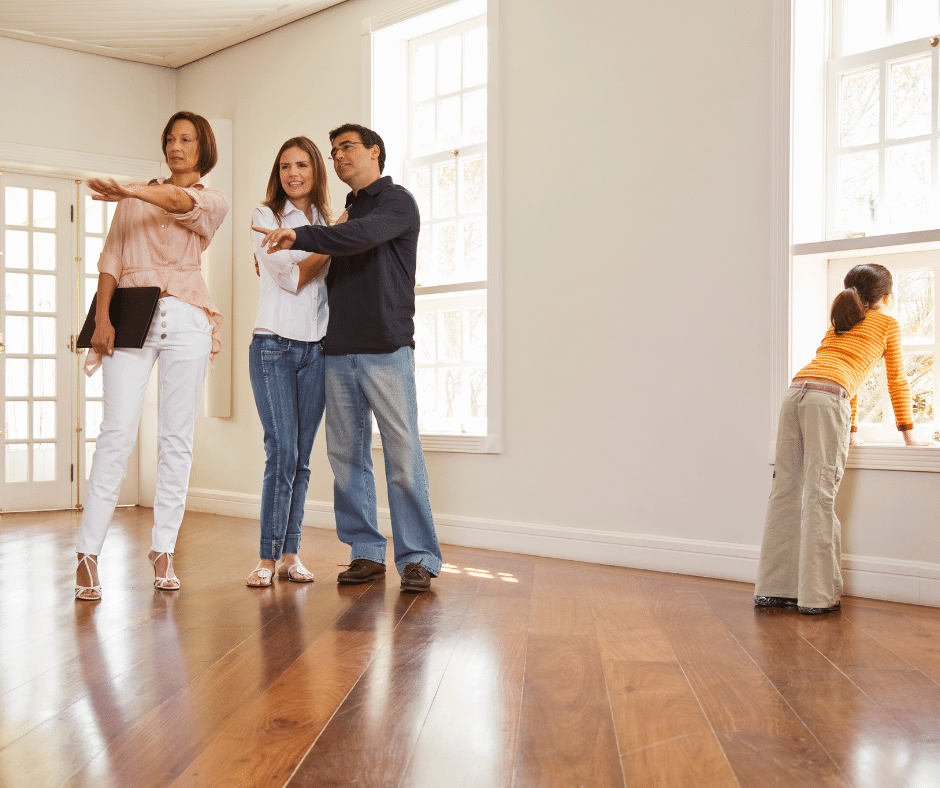 family buys a home with an FHA mortgage