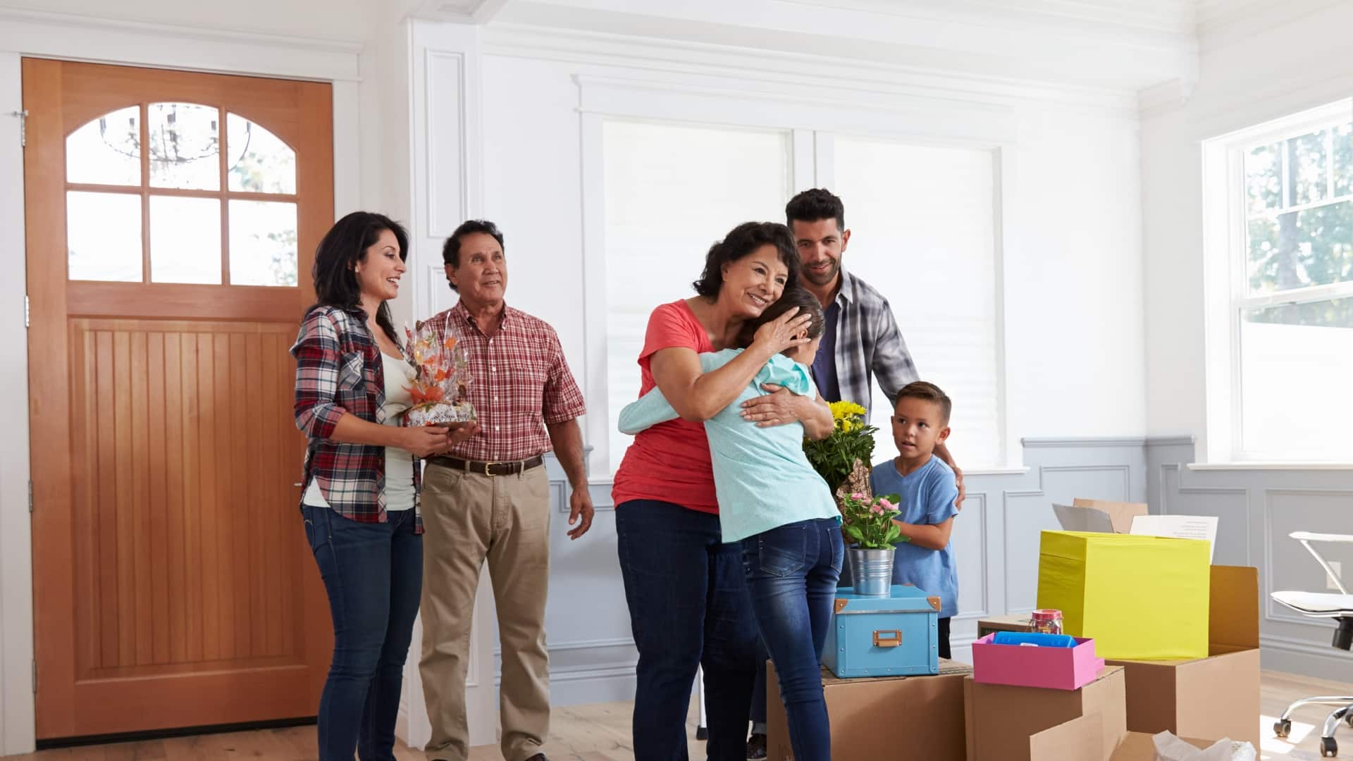 Grandparents who finished co-signing a mortgage to help their daughter's family get a new home.